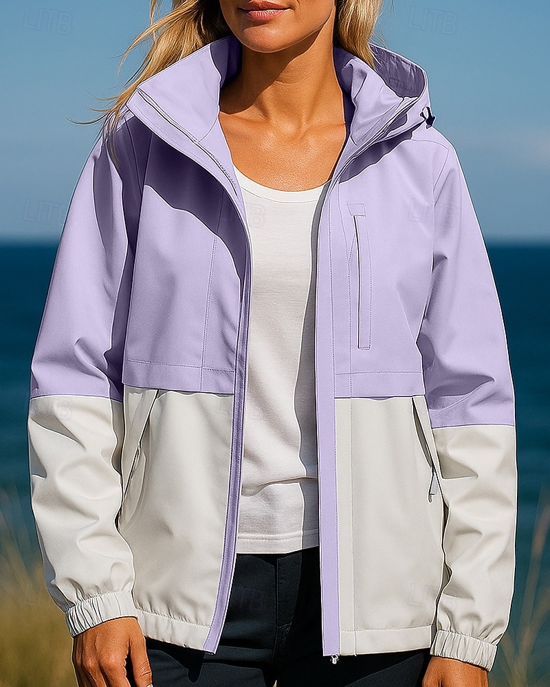 Per donna Giacca a Vento Giacca softshell Giacca da escursionismo Esterno Impermeabile Antivento Traspirante Abbigliamento da trekking Abbigliamento da trekking Primavera Autunno Top Pesca Campeggio del 2026 a $55.99 –P4
