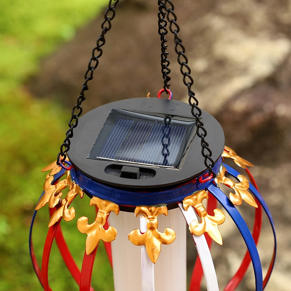 Outdoor Solar Hanging Lantern, Waterproof Metal Hot Air Balloon Decor with Flickering Flame LED, Patio Garden Porch Tree Balcony Fence Party Wedding Ambient Lighting 2026 - $23.99 –P9