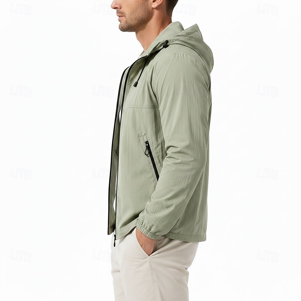 Da uomo Giacca Leggera Casuale All'aperto Protezione Solare Protezione solare Snello Minimalista Primavera & Estate Primavera Attivo Casual Quotidiano Girocollo Regolare Nero Verde Giacca del 2026 a $58.99 –P3