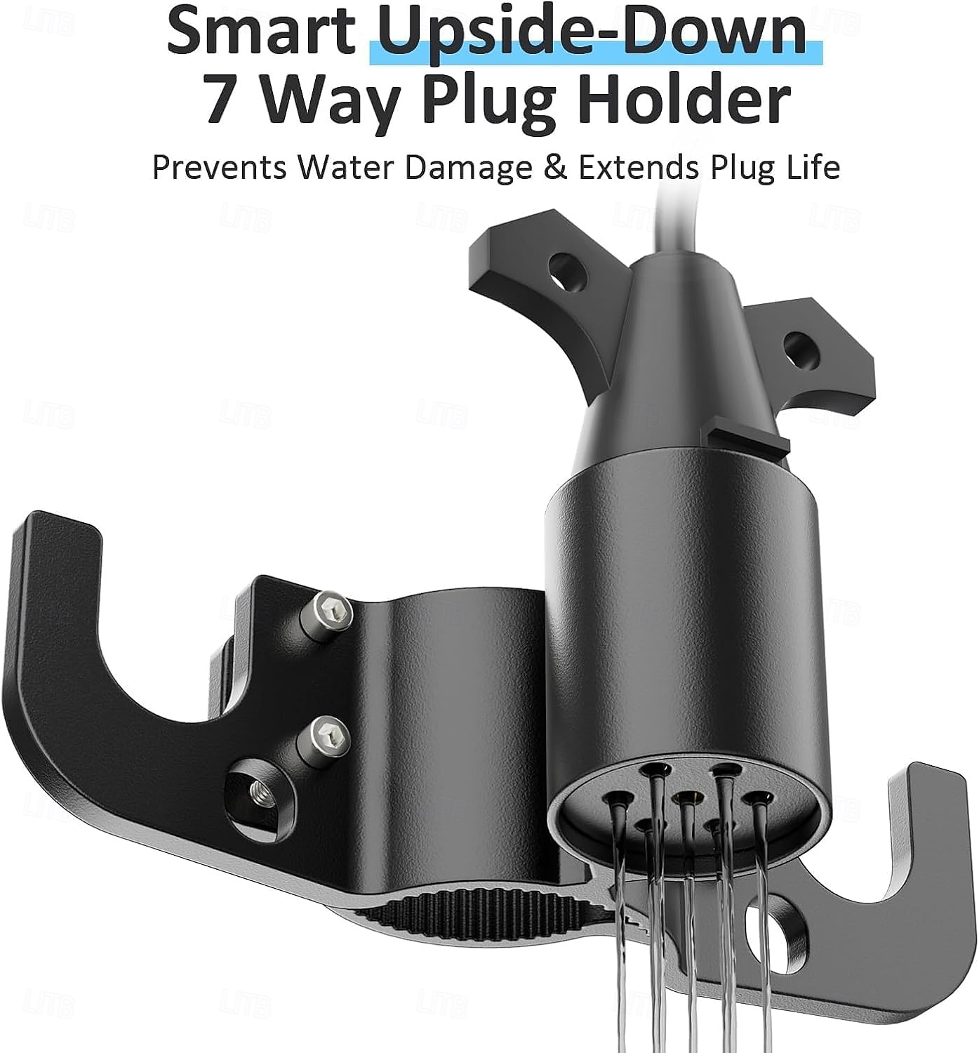 Aluminum Trailer Towing Chain Organizer & 7-Way Plug Holder, Trailer Chain Holder, Trailer Towing Organizer Powder Coating, Heavy-Duty RV Tongue Jack Accessories for Outside Travel Camper 2026 - $28.99 –P6