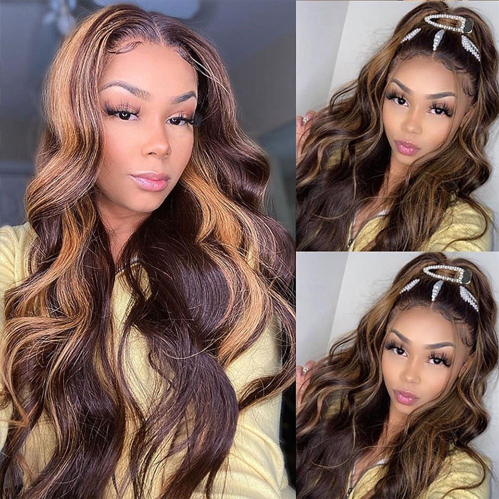 3 pacotes de cabelo humano ondulado, 18, 20 e 20 polegadas, com mechas, cor p4/27. de 2026 por $221.69 –P2
