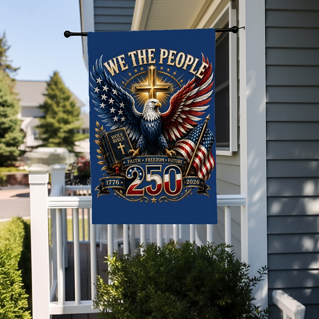 2PCS 250th Anniversary USA Flag Double Sided Outdoor Patriotic Garden Flag with Statue of Liberty, 4th of July Decorations for US 250th Celebration, USA Merchandise, Commemorative 1776-2026 2026 - $19.99 –P1
