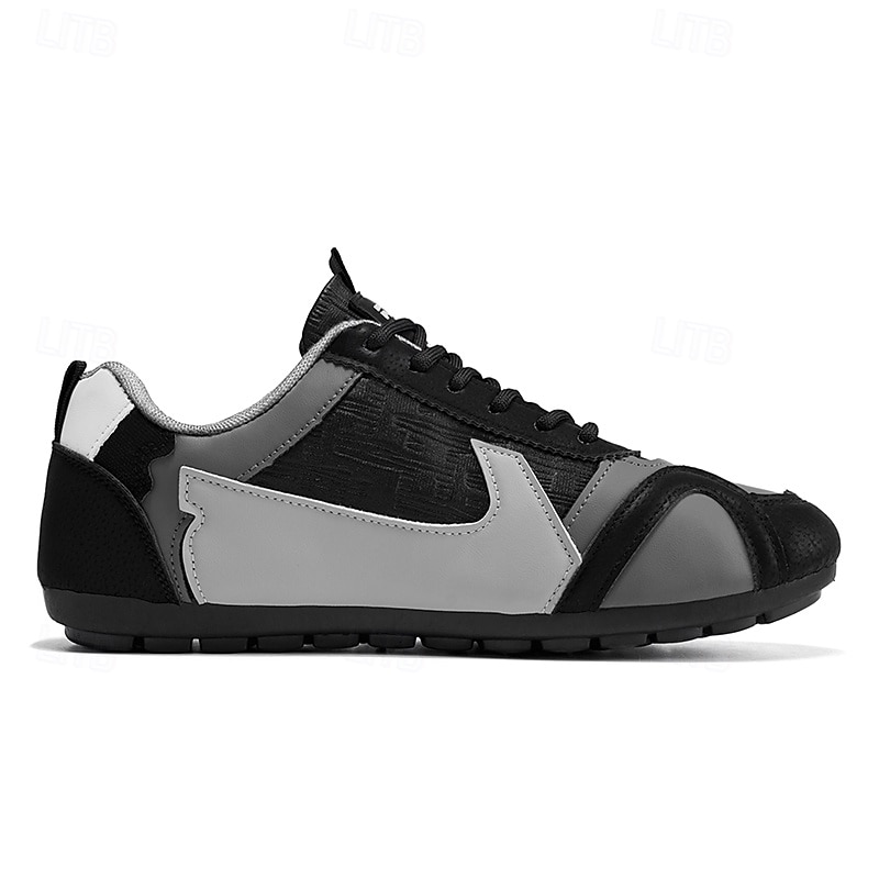 Lage sneakers met kleurblokken voor heren, casual wandelschoenen met vetersluiting, retro sportstijl voor op reis, buitenactiviteiten en dagelijks gebruik. 2026 - $32.99 –P7