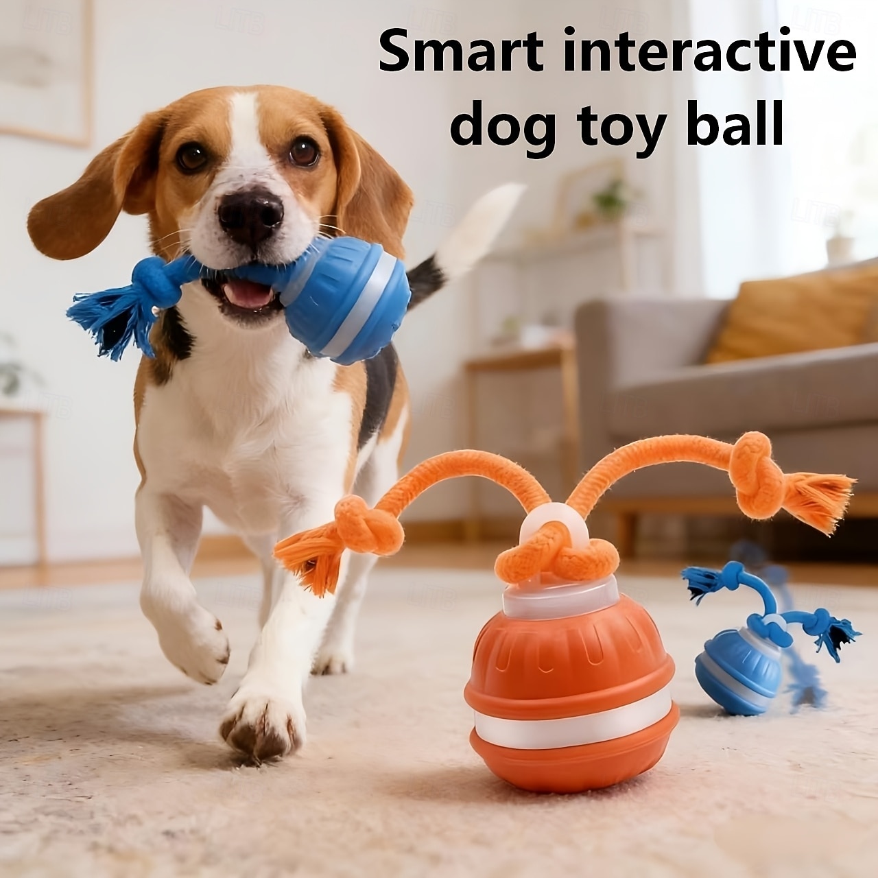 Balle interactive automatique pour chien, 2 couleurs, capteur de mouvement, rechargeable par USB, moteur silencieux haute vitesse, soulage l'anxiété de séparation, jeu intérieur/extérieur, jouet pour de 2026 ? $30.99 –P2