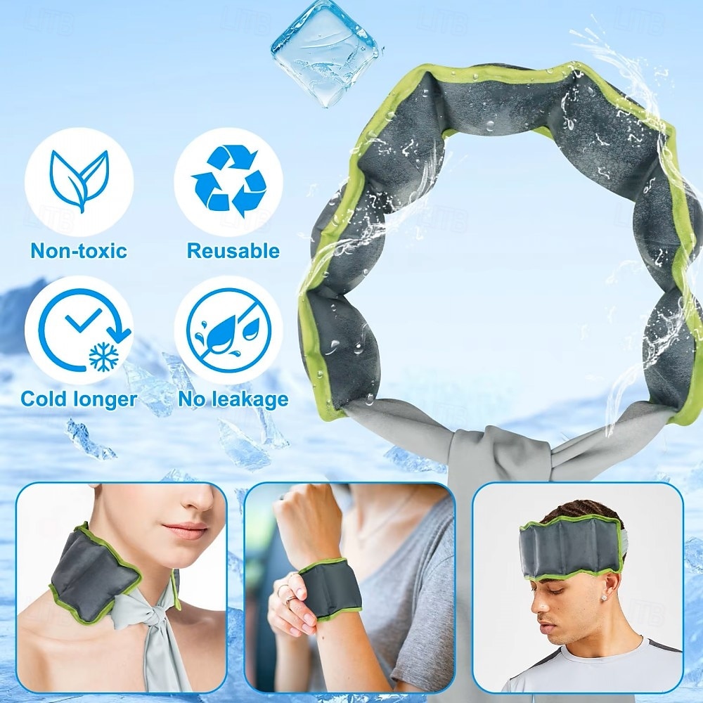 Summer Neck Cooling Cold Sensation Ice Scarf ice Pack Sports Headscarf Pet Ice Scarf  Outdoor Shoulder And Neck Heatstroke Prevention Ice Scarf, Physical Cooling And Coolness, Wearing Sports Ice Band 2026 - $20.99 –P2