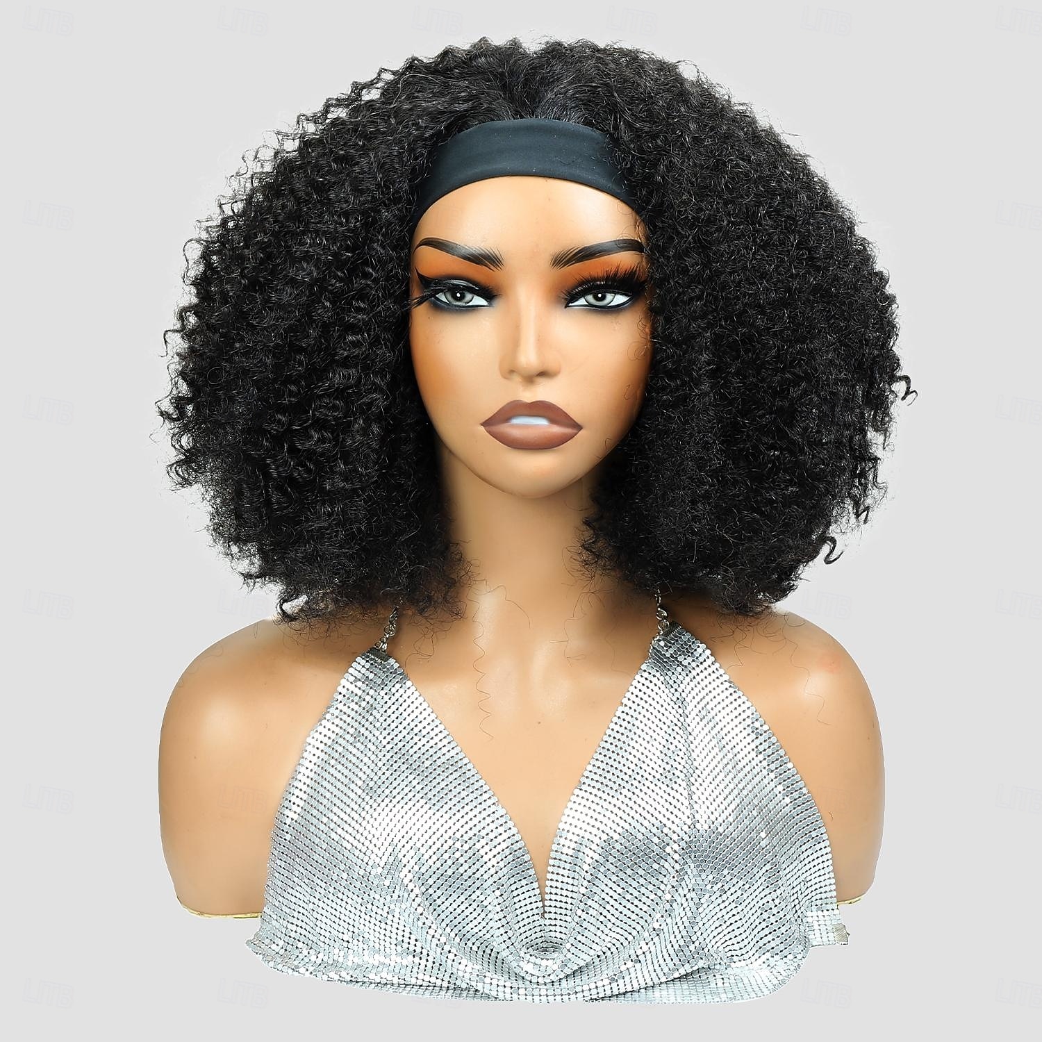 Peruca curta bob de cabelo humano, crespa e cacheada, com faixa de cabelo, densidade de 200%, 8-16 polegadas. de 2026 por $154.99 –P3