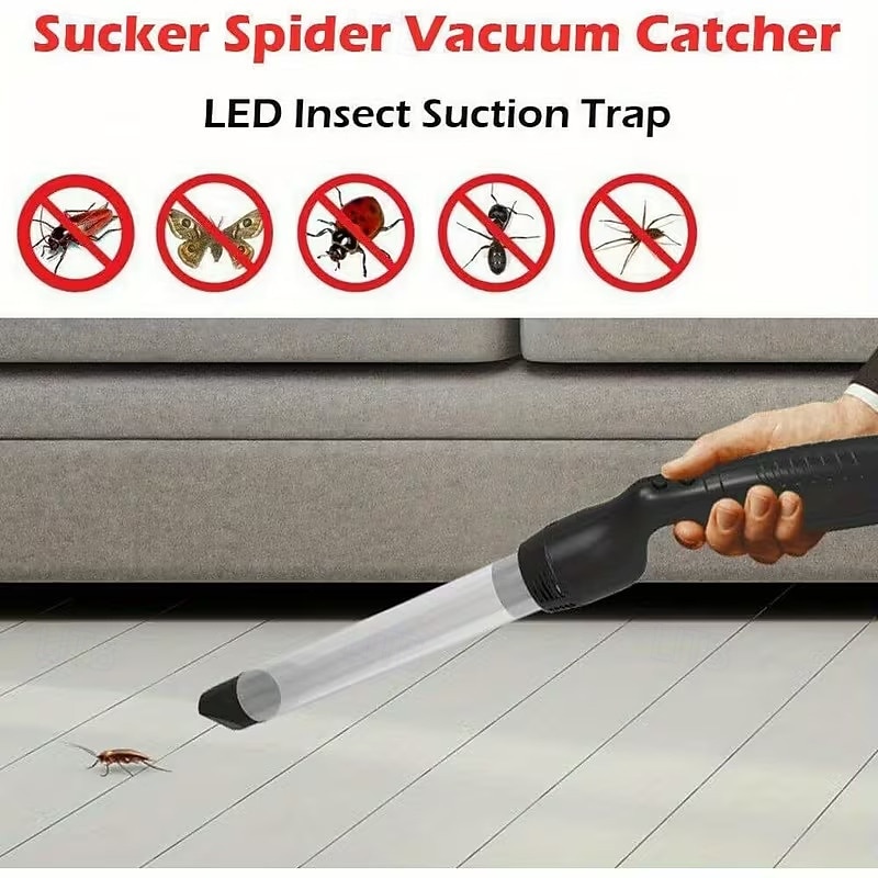 Insectenzuiger, handzame spinnenzuiger voor binnen en buiten, diervriendelijke insectenval zonder dodelijke afloop voor kakkerlakken, vliegen, mieren en spinnen, draagbare ongediertebestrijding met 2026 - $26.99 –P3