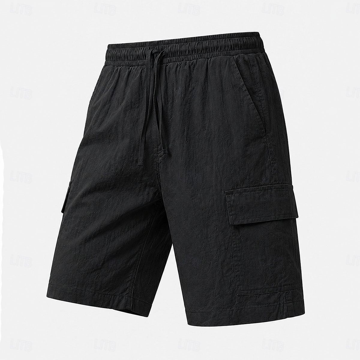pantaloncini cargo da uomo in lino – vita elasticizzata con coulisse, multitasche, comodi &traspirante, casual, per tutti i giorni, estivo - blu, kaki, nero del 2026 a $35.99 –P9