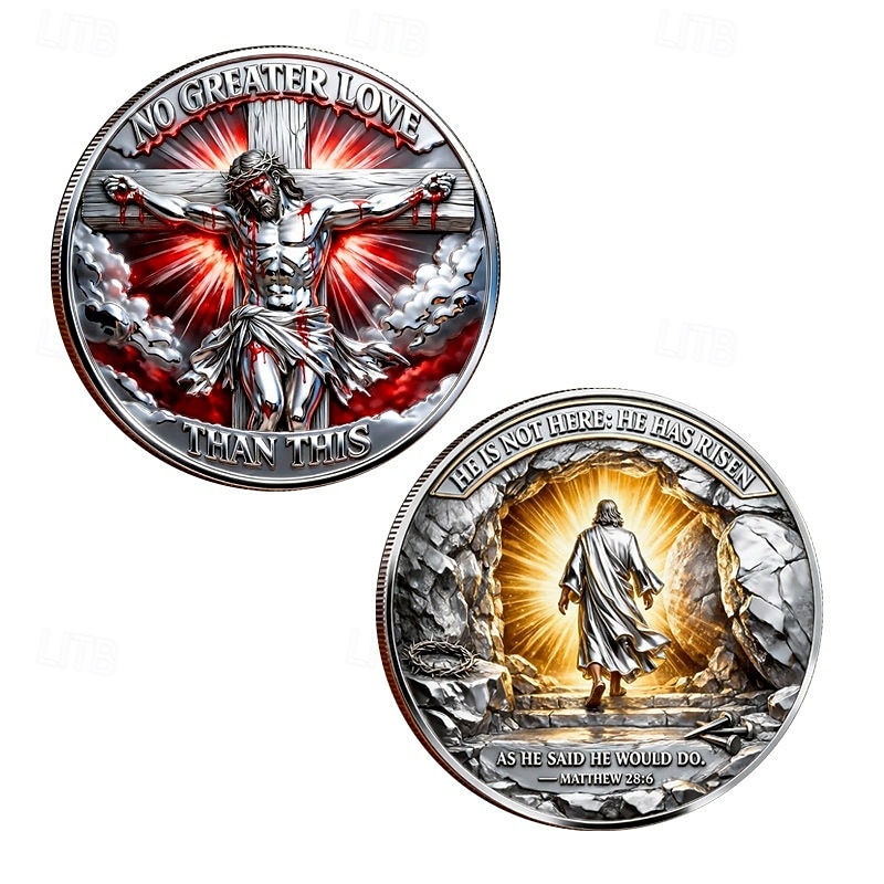 Biblical Faith Commemorative Coin, Christian Challenge Coin with Jesus ...