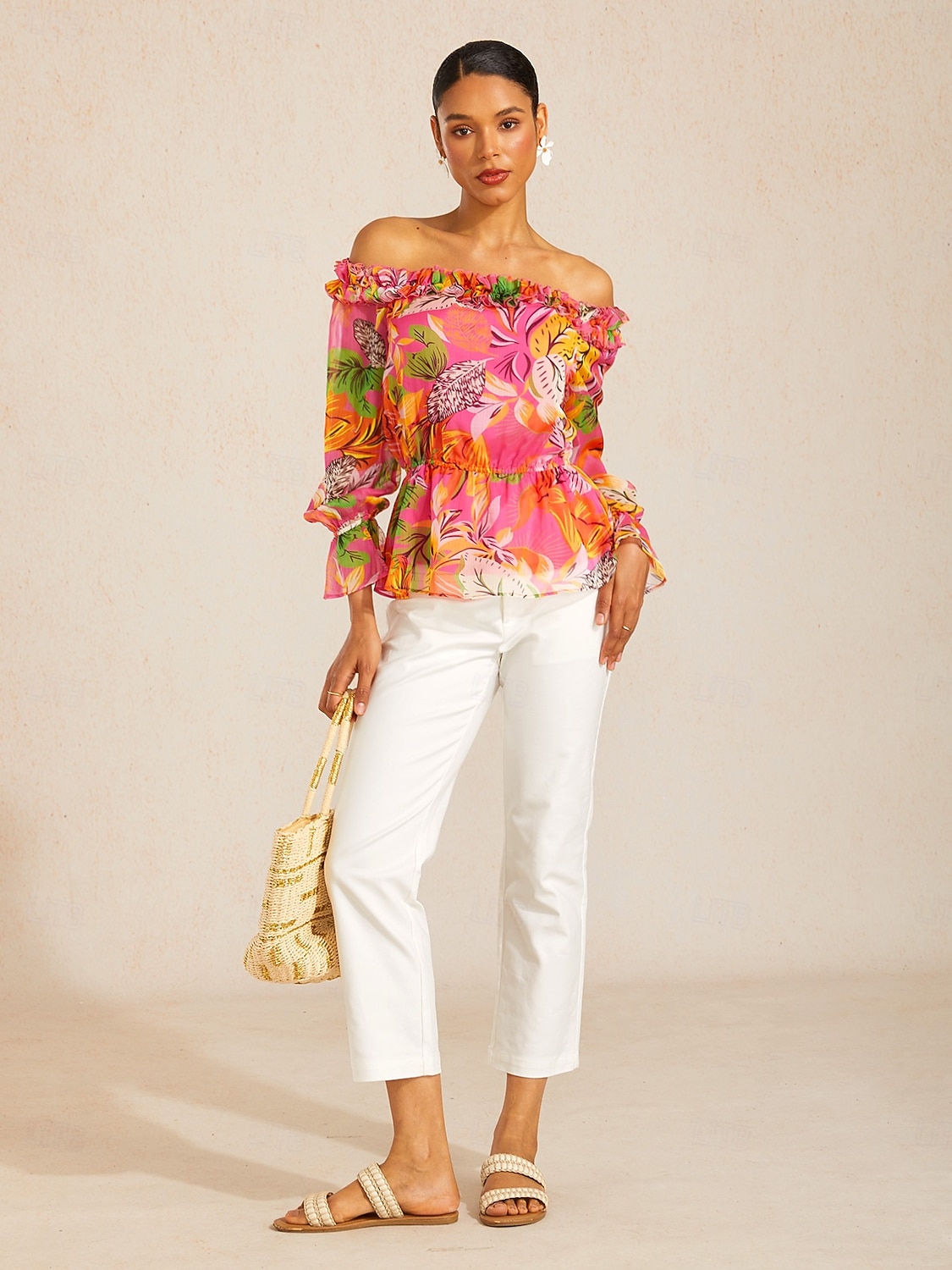 Wild Hibiscus Dream Flowy Chiffon Top 2026 - $79.99 –P3