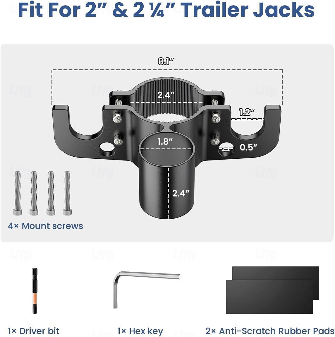 Aluminum Trailer Towing Chain Organizer & 7-Way Plug Holder, Trailer Chain Holder, Trailer Towing Organizer Powder Coating, Heavy-Duty RV Tongue Jack Accessories for Outside Travel Camper 2026 - $28.99 –P11