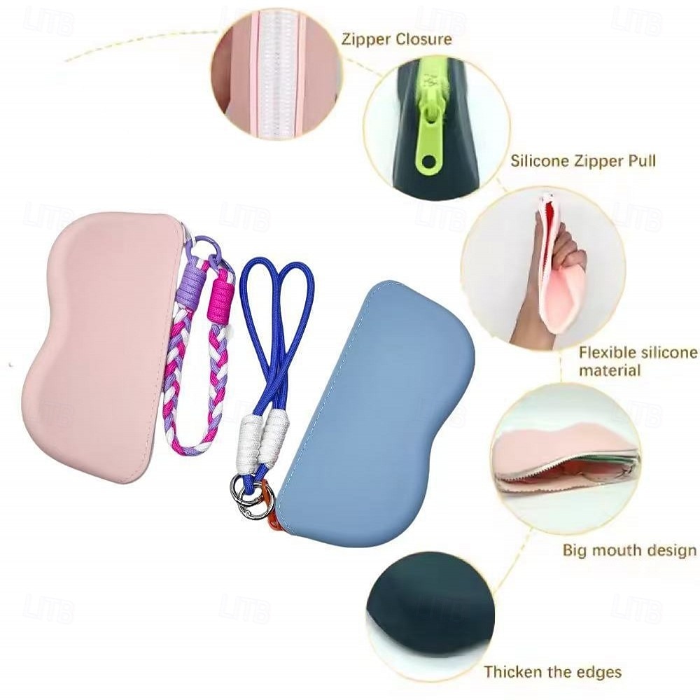 Portable Silicone Eyeglass Case Sunglasses Protective Pouch, Waterproof Glasses Storage Bag, Hard Coin Purse for Women and Girls, Travel Eyewear Holder, Sunglasses Wallet 2026 - $18.99 –P9