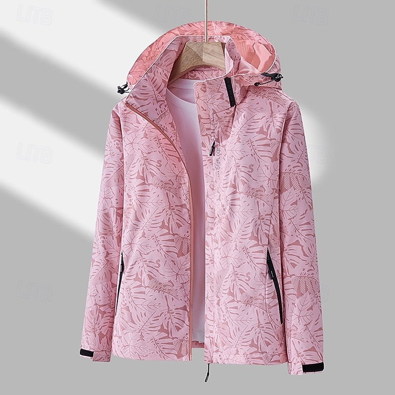 Dames Windjack Softshell jas Wandeljack Buiten waterdicht Winddicht Sneldrogend Ademend Wandeloutfits Wandelkleding Zomer Lente Jack Kleding Bovenlichaam Klimmen Kamperen / wandelen / grotten 2026 - $31.99 –P6