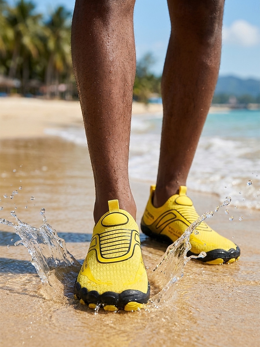 Chaussures aquatiques jaunes pour hommes - baskets minimalistes à séchage rapide - chaussures d'extérieur respirantes et antidérapantes pour les activités nautiques, les promenades sur la plage, la natation et les voyages de vacances de 2026 ? $32.99 –P3