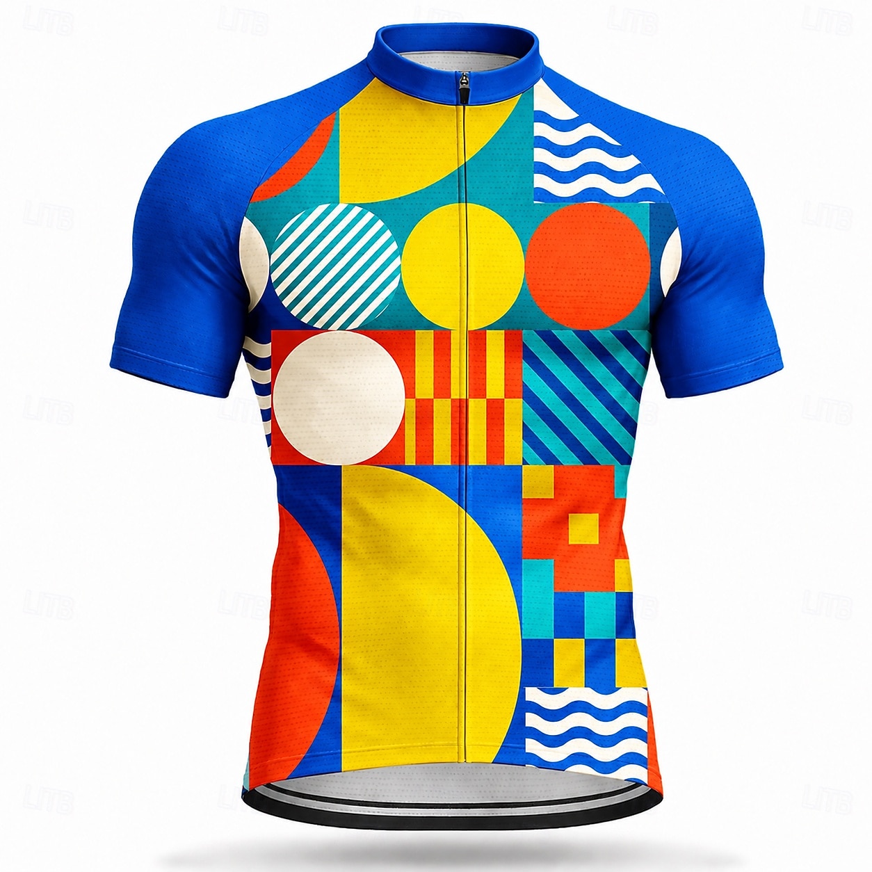 Men Cycling Jersey Geometric Short Sleeve Bike Jersey Activewear Top with 3 Rear Pockets UV Resistant Quick Dry With Pockets Front Zipper Sports Yellow Pink Dark Navy Clothing Apparel 2026 - $28.99 –P13