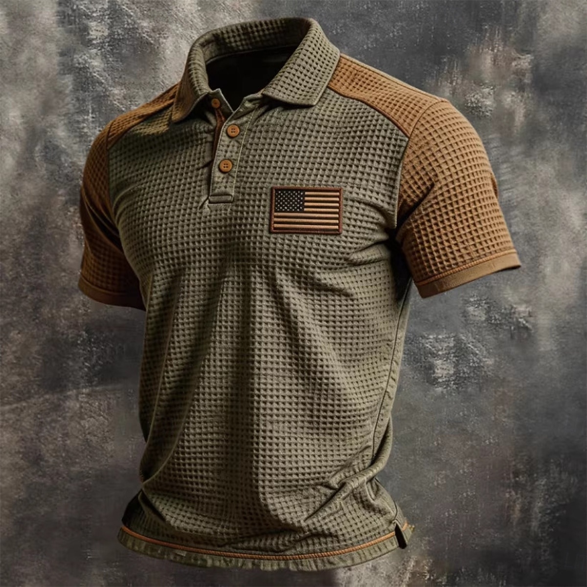 Pánské Golfová košile Vaflové pletené polo tričko Ležérní Obchod Klasický Krátký rukáv Vinobraní Módní Pevná barva Slátanina Retro styl Léto Jaro Celý rok Běžný Armádní zelená Golfová košile 2026 - $24.99 –P1