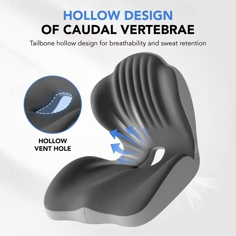 Cuscino ergonomico in memory foam con supporto lombare e per la schiena, ideale per sedia da ufficio, sgabello e sedile auto. Allevia il mal di schiena, riduce la pressione ed è il regalo perfetto per del 2026 a $35.99 –P3