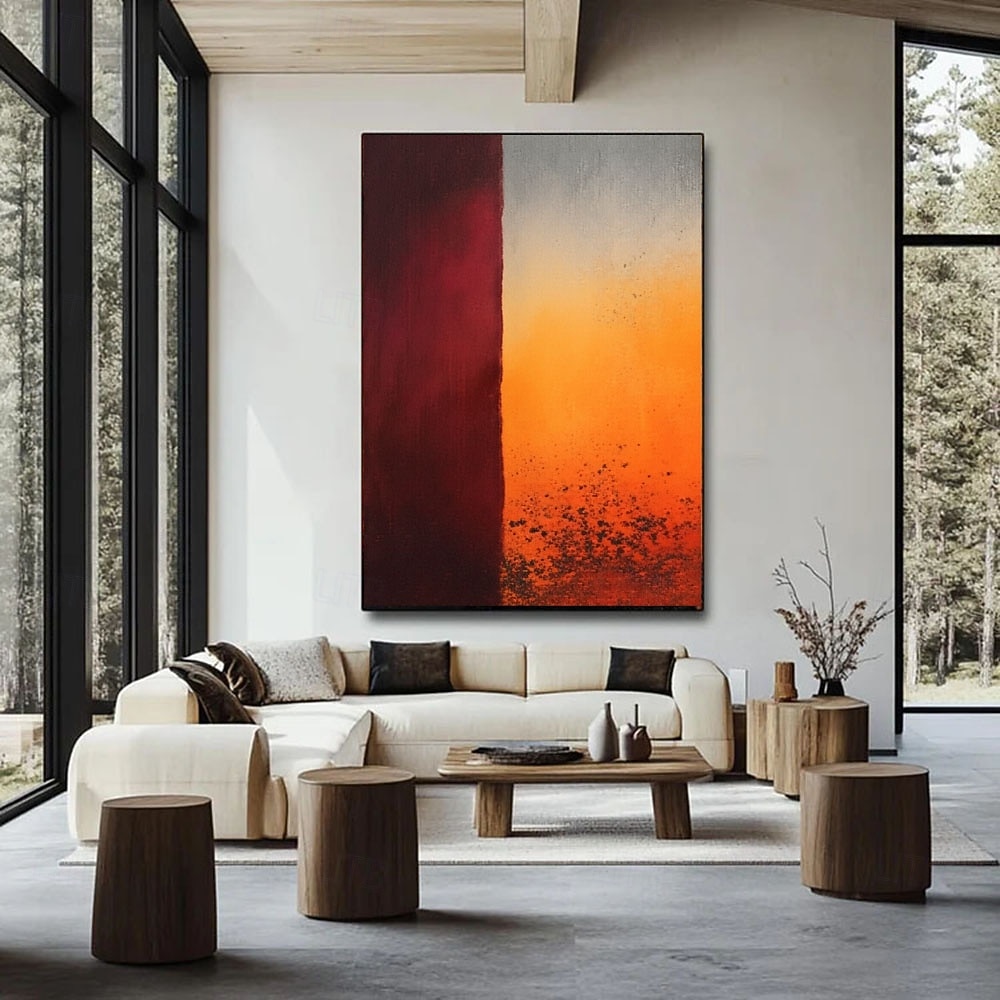 大型モダンアート 150×70cm キャンバスアート 現代アート 赤