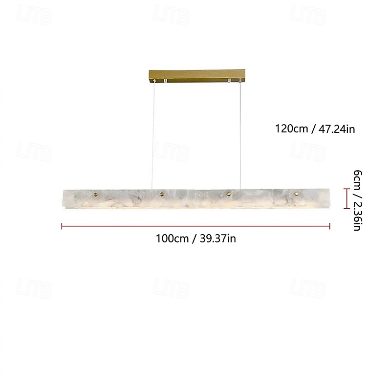 Lampadario a sospensione a led classico in marmo da 100 cm, oro, luce interna, sala da pranzo, per soggiorno del 2026 a $699.99 –P1