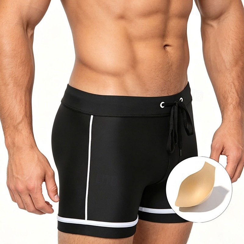 Men's Swim Shorts Swim Trunks Solid Colored Drawstring Boyleg Quick Dry Stretchy Breathable Swimwear Bottoms Surfing Water Sports Swimming Summer 2026 - $24.99 –P7
