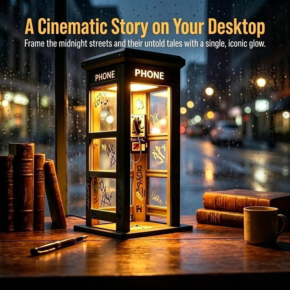 Vintage Phone Booth Ambient Lamp, Retro Classic Design Warm LED Light, Phone Booth Lamp for Bedroom, Home Office, Study & Bar Decor 2026 - $30.99 –P2