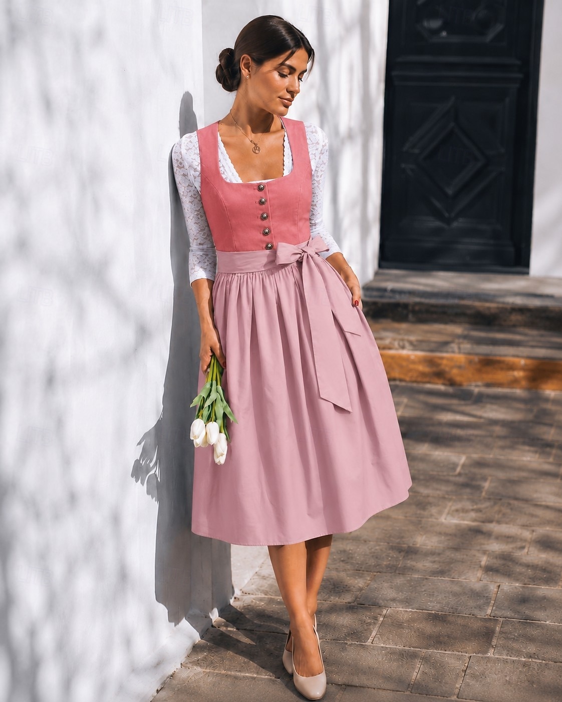 Oktoberfest Dress Dirndl Maid Bavarian German Munich Wiesn Women's Party Beer Festival Traditional Style Cloth Without Blouse (75CM) 2026 - $68.99 –P6