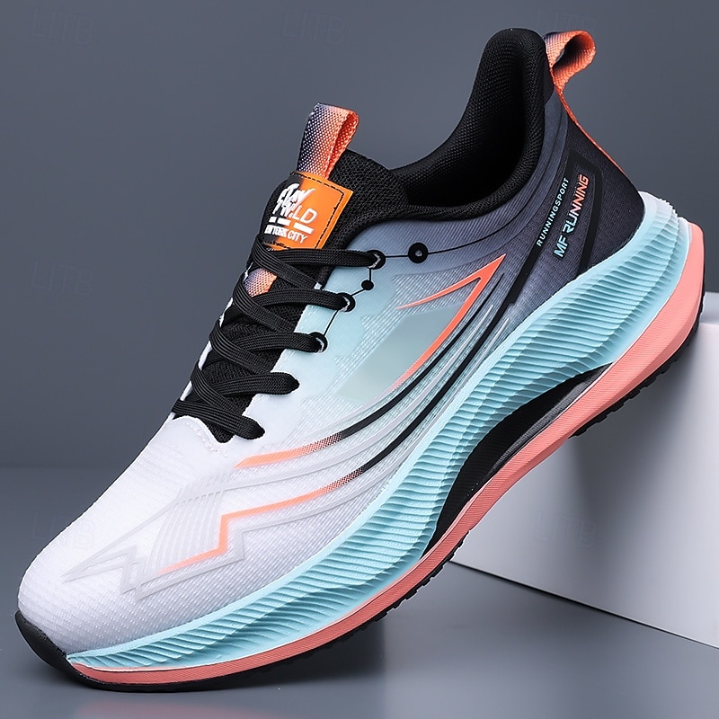 Tênis de corrida masculino branco e roxo - tênis esportivo leve e respirável - tênis atlético com amortecimento para homens, ideal para corrida, exercícios na academia, caminhada e uso diário ativo. de 2026 por $42.99 –P1
