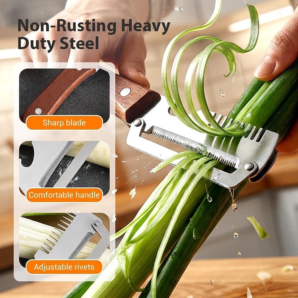 2 Pcs 3 in 1 Multifunctional Vegetable Peeler With Hanging Hole, Stainless Steel Bottle Opener and Grater with Plastic Handle, Kitchen Gadgets Tool for Potatoes Fruit Garlic Carrots 2026 - $19.99 –P14