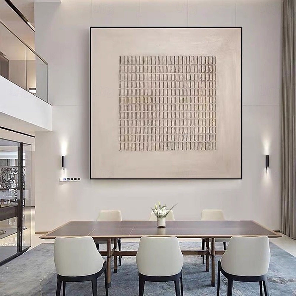 Mintura Handmade Textured Grid Oil Paintings On Canvas Wall Art Decoration Modern Abstract Pictures For Home Hotel Decor Rolled Frameless Unstretched Painting 2026 - $72.99 –P1
