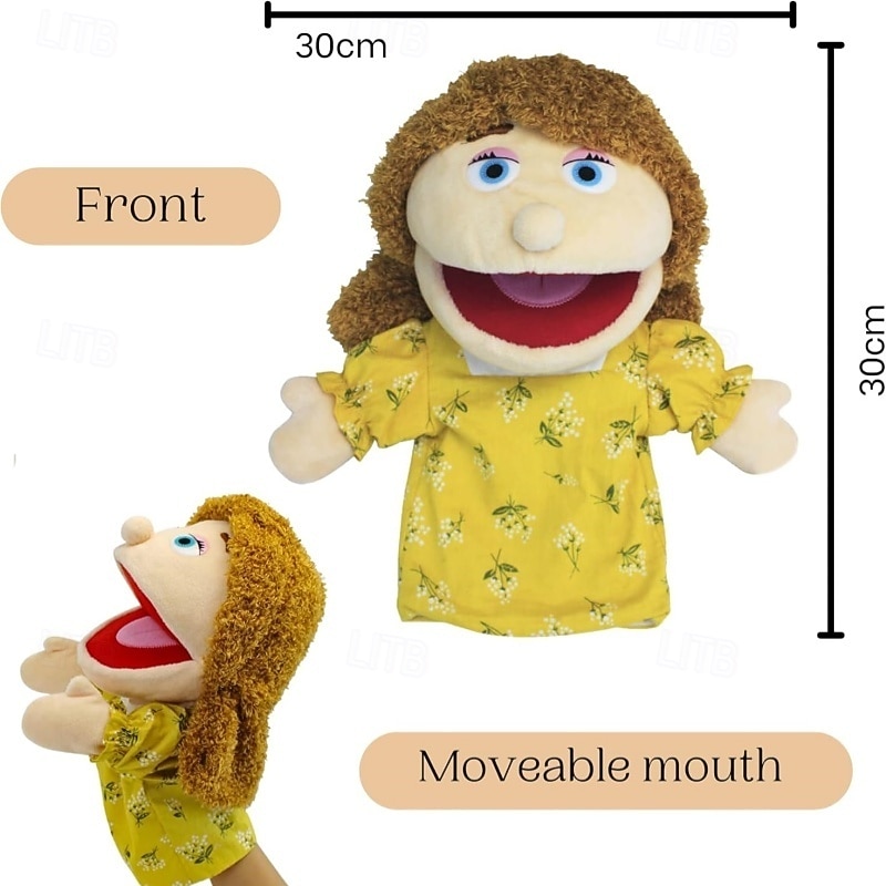6pcs Family Hand Puppets Set, Soft Plush Human Puppets with Movable Mouths, Grandpa Grandma Dad Mom Son Daughter Puppets for Preschool Early Teaching, Role Play Storytelling for Toddlers Kids 2026 - $42.99 –P11