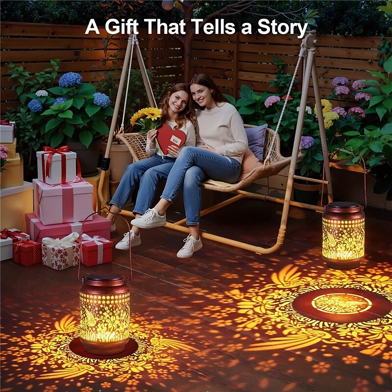 Solar Hummingbird Lanterns Outdoor Hanging Decor Lantern, Hollow Out Metal Decorative Garden Light, Graceful Decoration for Patio, Yard, Landscape, Walkway, Festival Decor Lighting 1X 2026 - $32.99 –P5