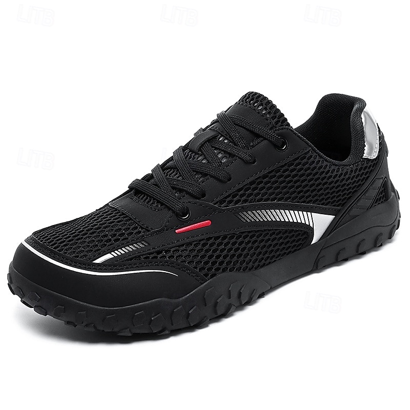 Tênis masculino branco minimalista - modelo com biqueira larga e ajuste amplo em mesh - leve e respirável, ideal para caminhadas, viagens, uso diário e atividades casuais ao ar livre. de 2026 por $46.99 –P2