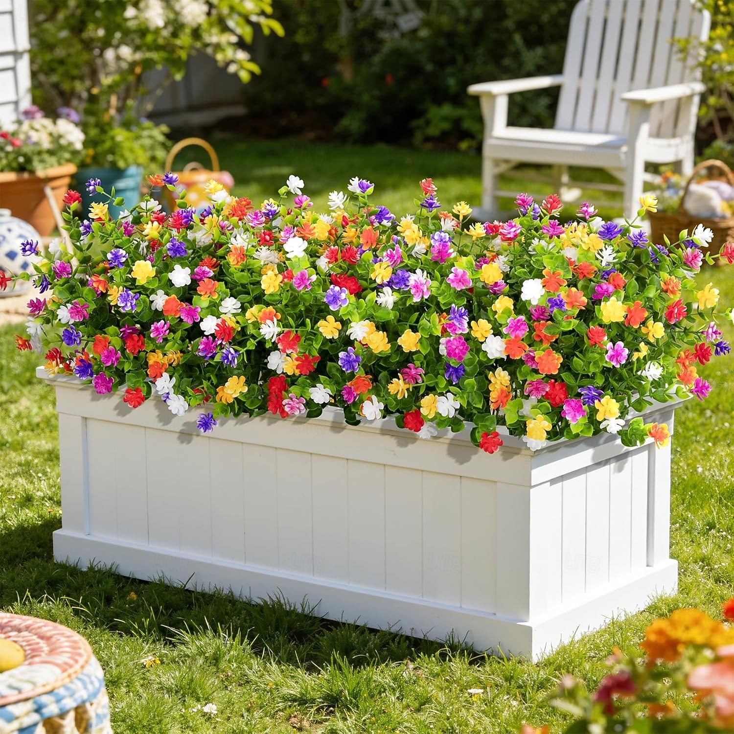 24 Bundles Artificial Flowers for Outdoors Decoration Fake Flowers UV Resistant Faux Plastic Greenery Eucalyptus Plants for Spring Summer Garden Patio Indoor Outdoor Home Decor, Multicolor 2026 - $36.99 –P11