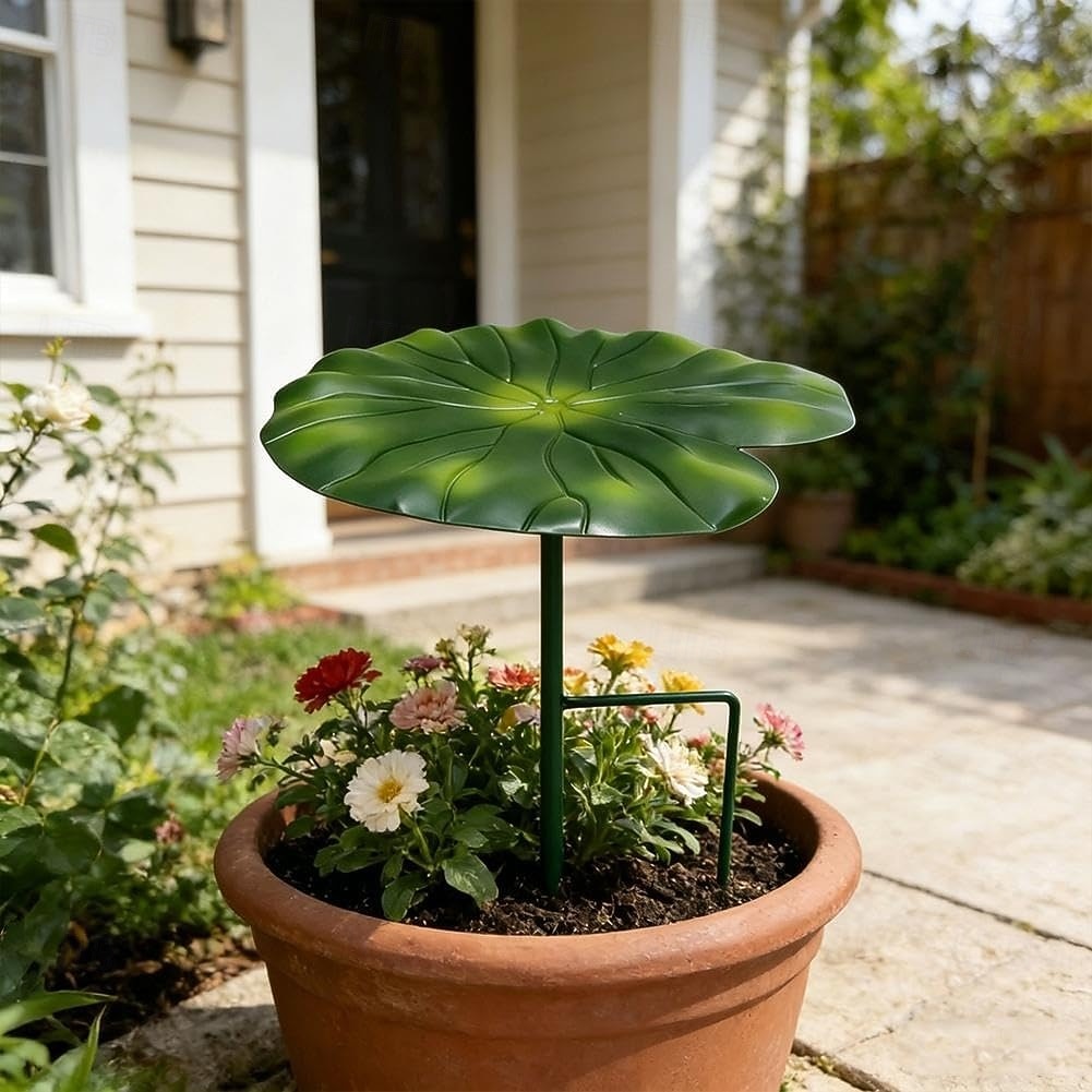 Ombrelle en forme de feuille de nénuphar, mini parasol imperméable en forme de feuille de nénuphar pour plantes en pot d'extérieur, 21 cm (8,27 pouces), protection pour pots de fleurs de 2026 ? $13.99 –P2