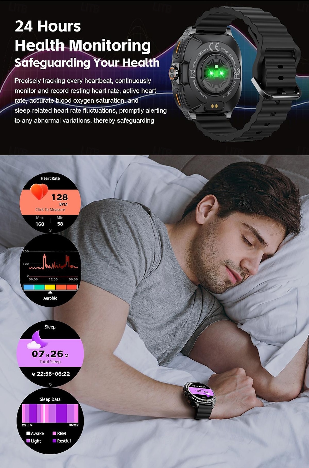 Reloj inteligente 2 en 1 con auriculares, reloj inteligente con auriculares Bluetooth integrados para música. &Llamadas, monitor de actividad física con pantalla táctil HD para hombres y mujeres, 2026 - $107.99 –P7