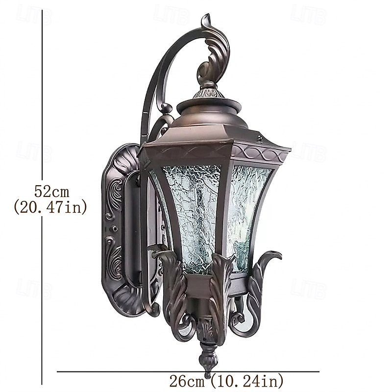 LED Vegglys Lysarmatur Antikk Vegglampe Lantern Utenfor Vanntett Rustfri Aluminium Glass Lantern Vegglampe Lantern Gård Hage Balkong Villa Dekorative Lys 2026 - $310.29 –P2