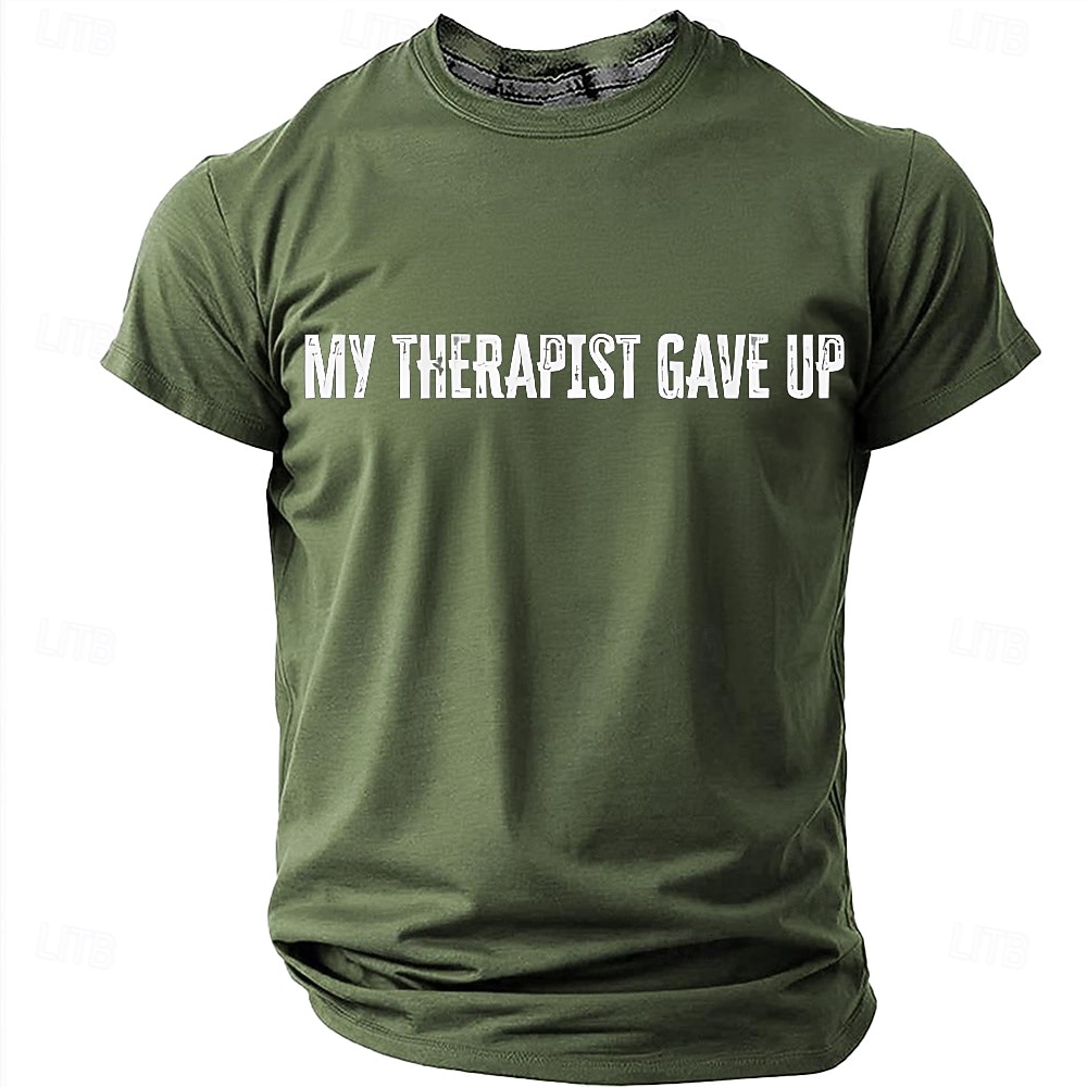 Camiseta masculina "Meu terapeuta desistiu", camiseta engraçada e sarcástica, presente original para pai, marido ou namorado. de 2026 por $18.99 –P7