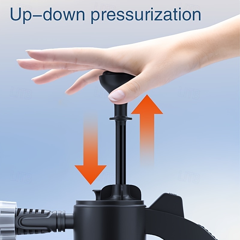 Autowasschuimspuit - 2 liter handpomp drukschuimkanon voor sneeuwschuimdetailing - handmatig sneeuwschuimpistool met speciaal mondstuk voor het reinigen van auto's, velgen en ramen &tuinbesproeiing 2026 - $36.99 –P6