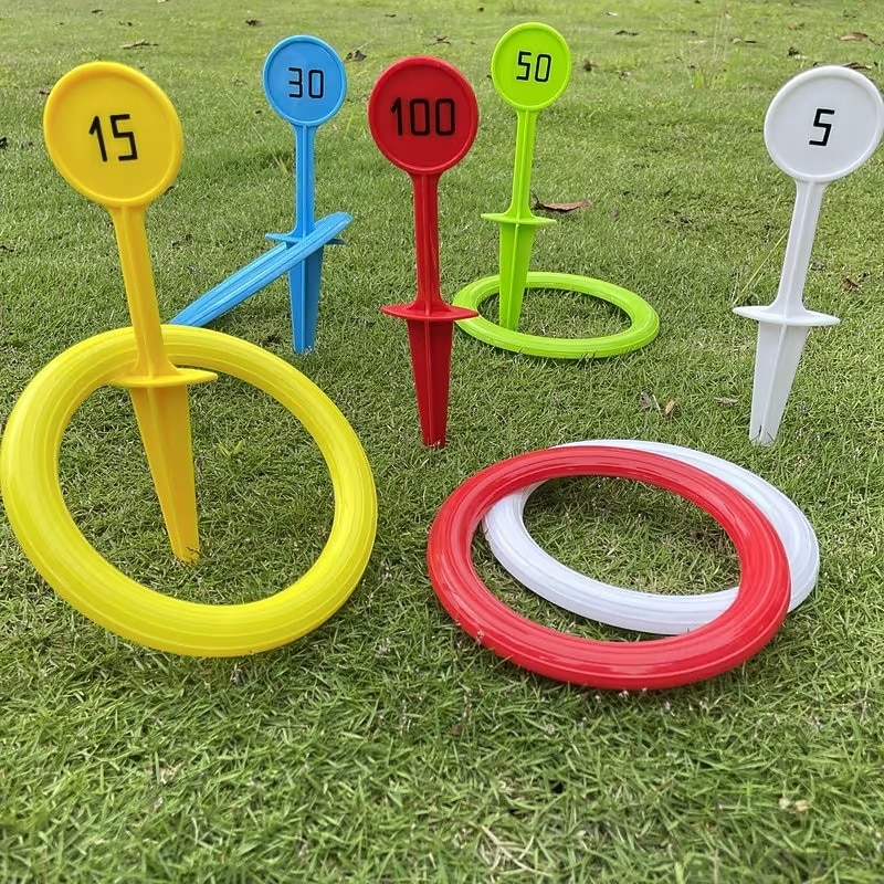 buitenringwerpset voor kinderen &Hoepelspel voor volwassenen, familiespel voor in de achtertuin met kleurrijke doelpalen en ringen, buitenspel voor tuin, strand, camping, speelgoed voor zomerfeestjes, 2026 - $14.99 –P4
