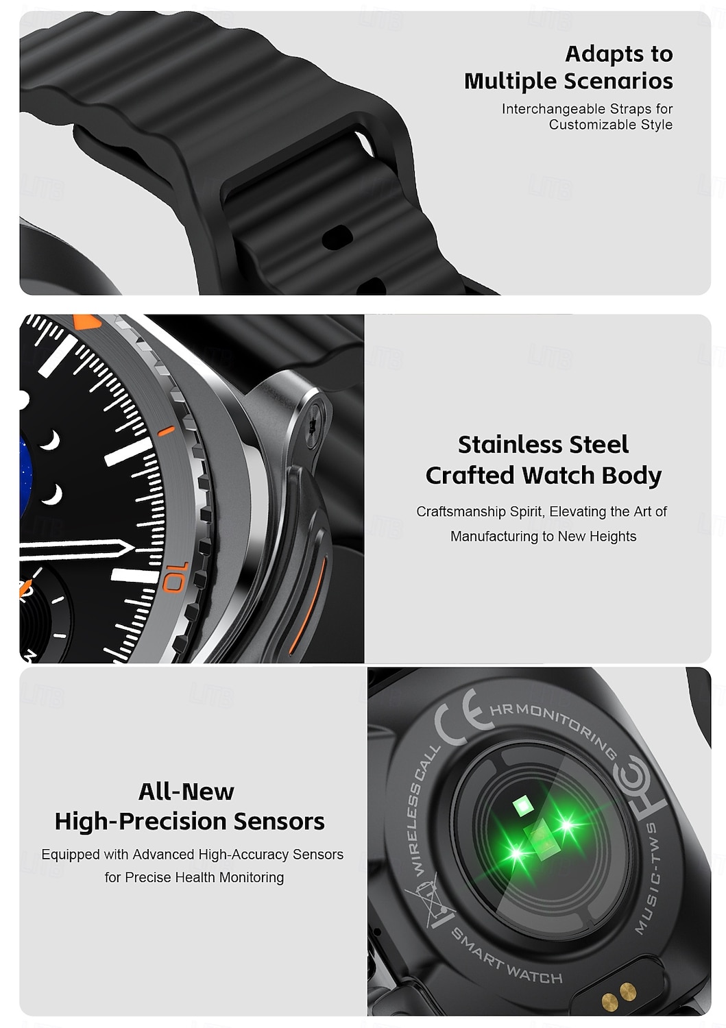 Reloj inteligente 2 en 1 con auriculares, reloj inteligente con auriculares Bluetooth integrados para música. &Llamadas, monitor de actividad física con pantalla táctil HD para hombres y mujeres, 2026 - $107.99 –P4