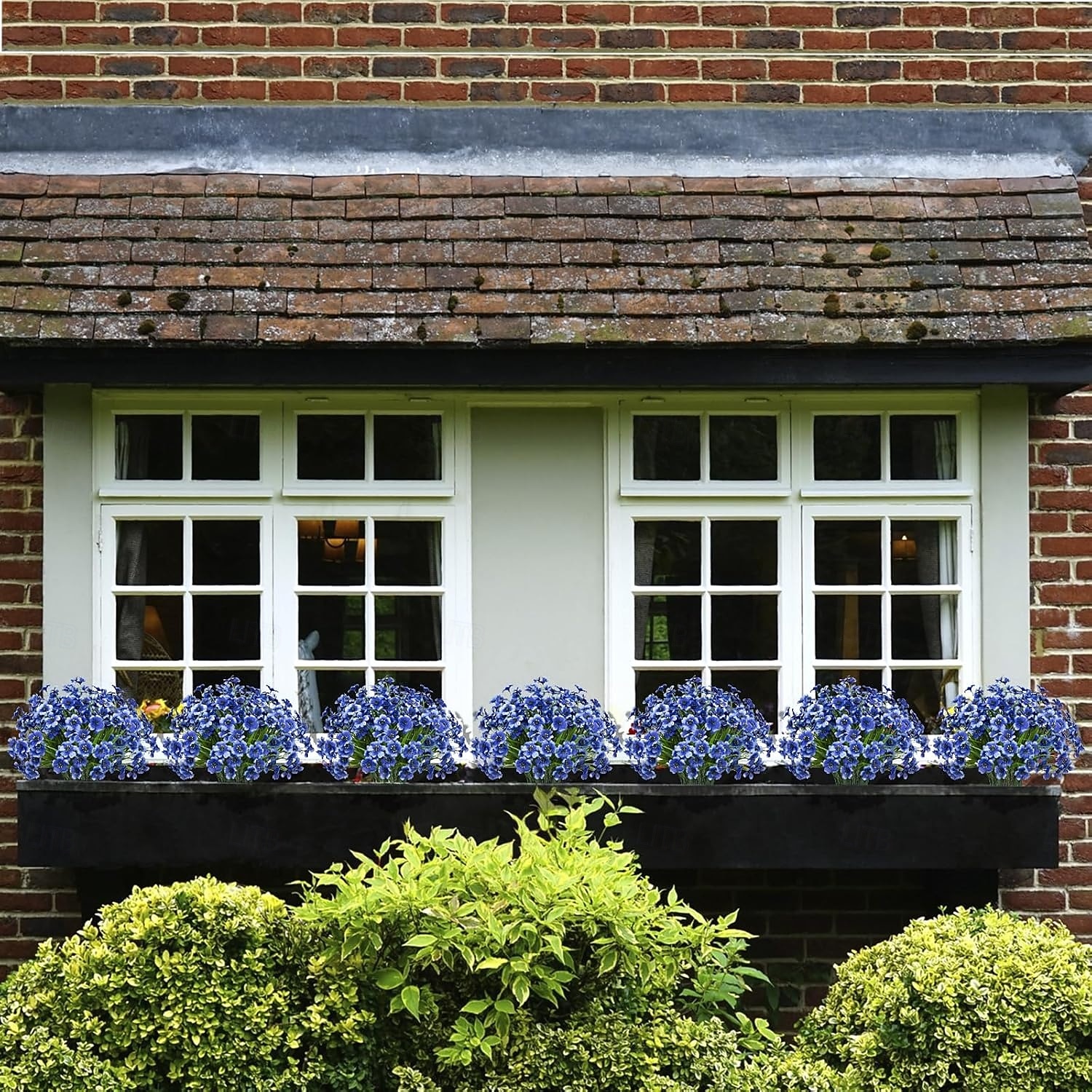 12 pachete flori artificiale rezistente la UV, plante de exterior, care nu se decolorează, arbuști artificiali din plastic, flori artificiale de mătase, jardinieră, verandă, decorațiuni interioare 2026 - $15.99 –P12