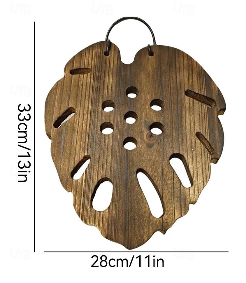 Bevestigingsplank voor varens, zeshoekige houten ophangbasis met voorgeboorde gaten voor verticale tuinen, stevige plantenhouder van Chinees sparrenhout voor epifytische planten, wanddecoratie 2026 - $16.99 –P10