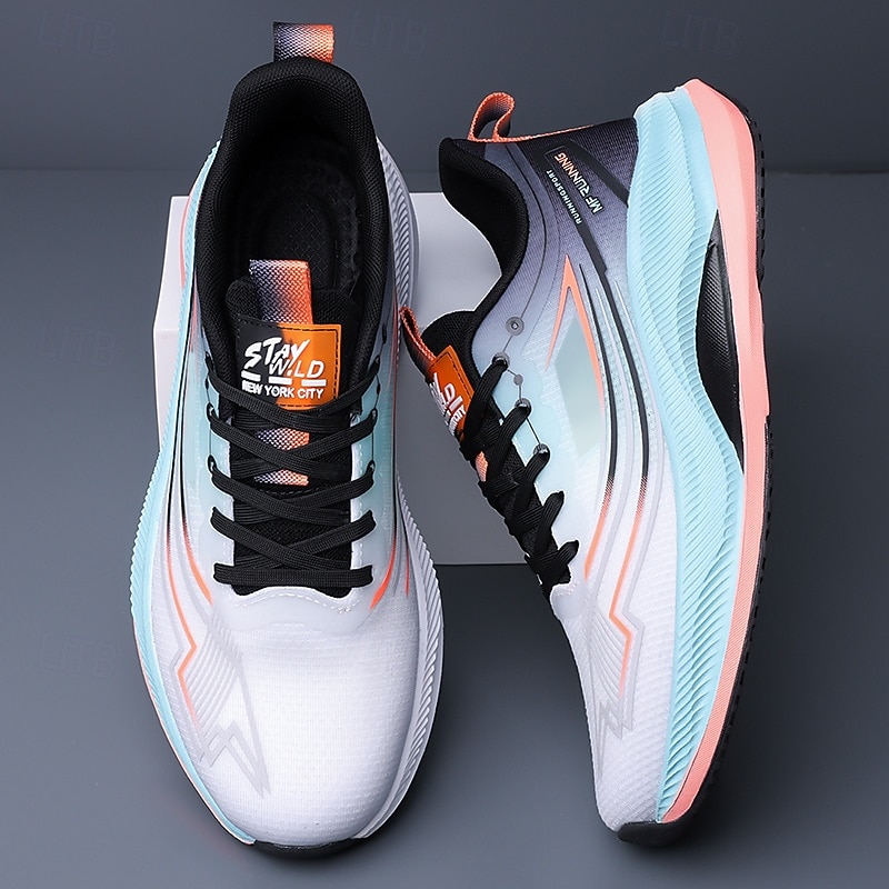 Tênis de corrida masculino branco e roxo - tênis esportivo leve e respirável - tênis atlético com amortecimento para homens, ideal para corrida, exercícios na academia, caminhada e uso diário ativo. de 2026 por $42.99 –P2