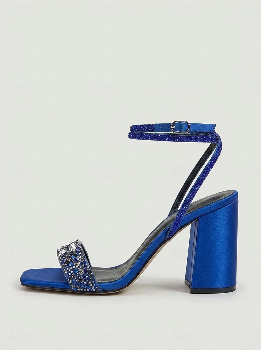 Women's Royal Blue Strappy High Heel Sandals - Elegant Cocktail Party Shoes 2026 - $34.99 –P4
