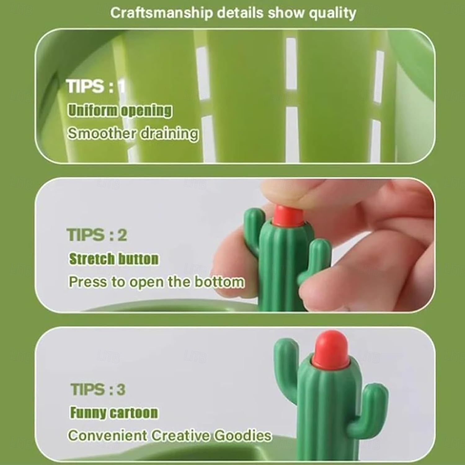 4/6 pezzi filtro di scarico per lavello da cucina a forma di cactus, cestello di svuotamento automatico a pressione, filtro raccogli-rifiuti da cucina, rete filtrante per lavello a forma di cactus del 2026 a $6.97 –P7