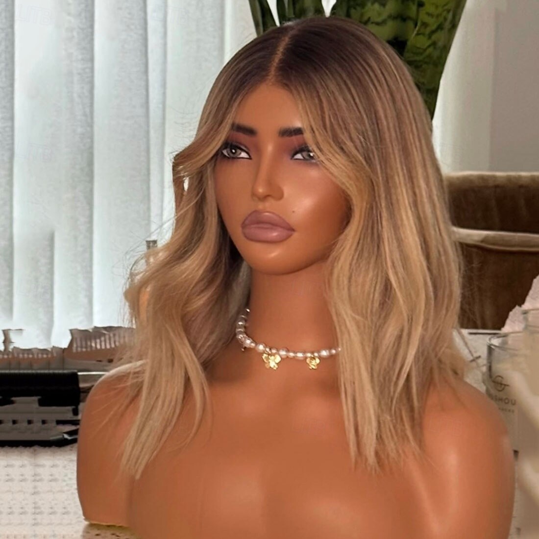 Human Hair 5x5 Closure 13x4 Lace Front Wig Middle Part Brazilian Hair Wavy Blonde Multi-color Wig 150% 180% Density with Baby Hair Ombre Hair Natural Hairline 100% Virgin Glueless For Women Short 2026 - $393.89 –P2