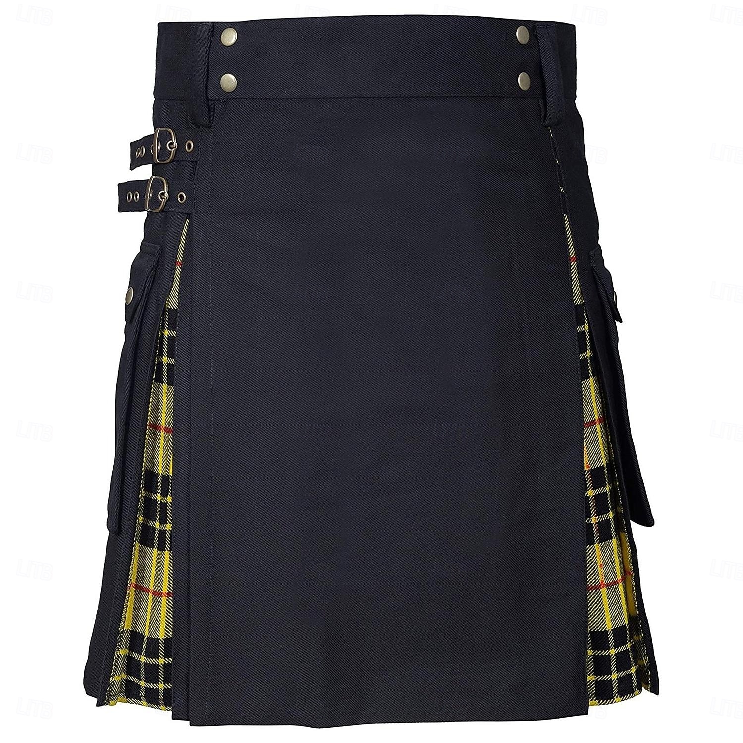Highland scozzese Medievale Celtico Kilt scozzesi utilitari Gonnellini Vichy quadrettato Costume Per uomo Celtico Fiera Rinascimentale LARP Festival Adulti Gonnellino Primavera & Estate del 2026 a $50.99 –P2