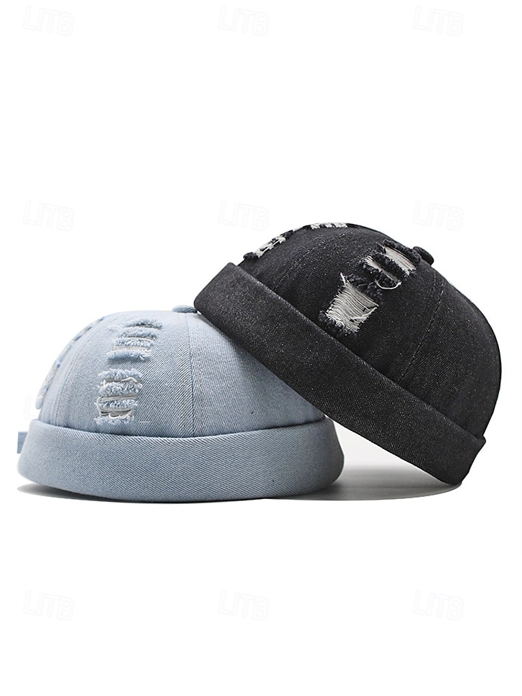 Vintage herenpet van verwassen denim katoen – verkrijgbaar in verschillende kleuren, retro pet voor strandvakantie, dagelijks gebruik en buitenactiviteiten. 2026 - $14.99 –P6