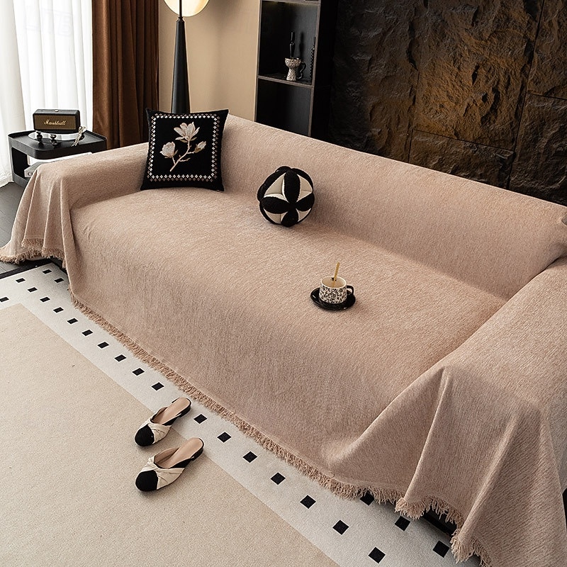 Premium Chenille Sectional Sofa Towel - Elegant Solid Throw Cover - Anti-Slip Universal Furniture Slipcover for Year-Round Use 2026 - $37.99 –P1