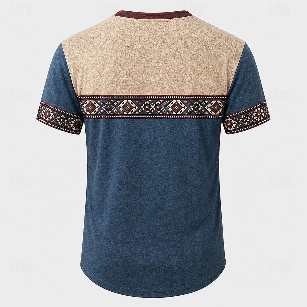 Miesten Retro T-paita Henley-paita T-paidat Lyhythihainen Suunnittelija Perus Klassinen Kausaliteetti Päivittäin ulko- Kevät kesä Kesä Kevät Järvensininen Laivaston sininen Tumman vihreä Vaalean 2026 - $16.99 –P5